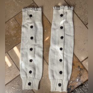 Leg warmers, lace and button details, perfect for wearing under tall boots